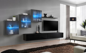 Switch Xx Meblościanka Grafit/czarny Led -asm