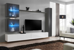Switch Xviii Meblościanka Grafit/biały Led-asm