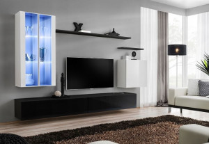 Switch Xii Meblościanka Biały /czarny Led-asm