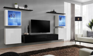 Switch Xiv Meblościanka Biały/czarny Led-asm