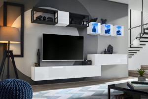 Switch Met3 Meblościanka Biały/czarny- Asm