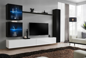 Switch Xviii Meblościanka Czarny/biały Led-asm