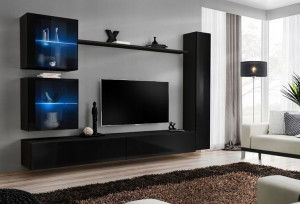 Switch Xviii Meblościanka Czarna Led -asm