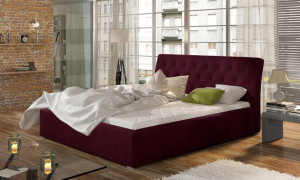 Łóżko Milano 200x200 Bordo - Eltap