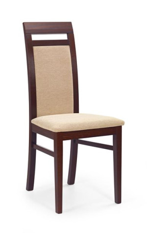 ALBERT krzesło ciemny orzech / tap: Torent Beige (1p=2szt)