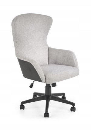 DOVER fotel gabinetowy jasny popiel / czarny