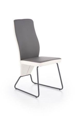 K300 krzesło tył - biały, przód - popiel, stelaż - super grey (2p=4szt)