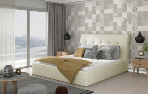 Łóżko Inge 200x200 Beż - Eltap