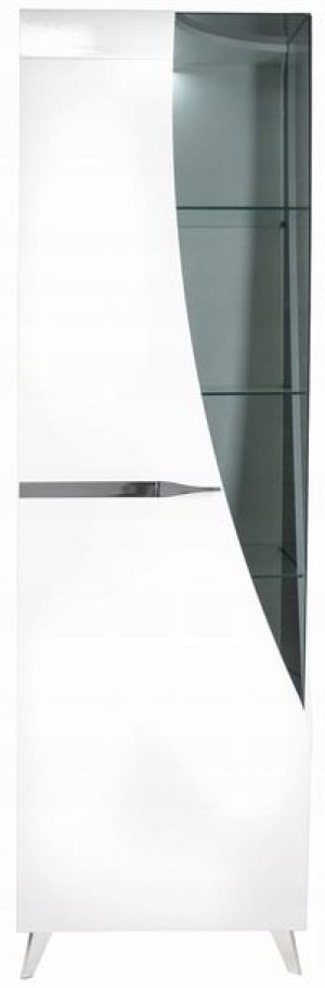 Witryna 1W lewa TULIP biały/chrom 60x200x42- KFM