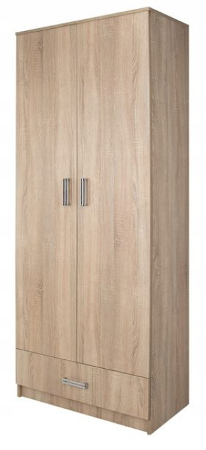 Szafa 2d1s Dąb Sonoma Pa06-dsds 205x82x45 -kfm