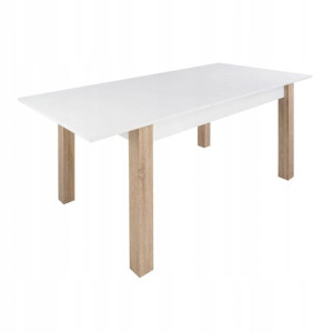 Stół 140-190 Cm Prosty Dąb Sonoma /biel-kfm
