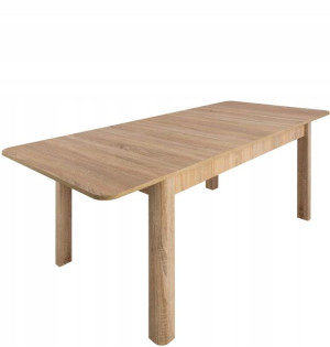 Stół Rozkładany 140-190 Cm Owalny Dąb Sonoma-kfm