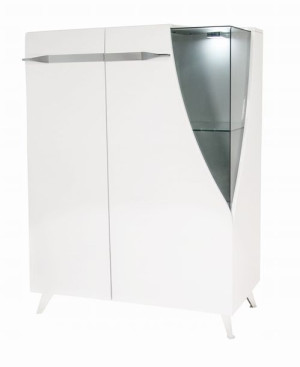 Komoda 1D1W TULIP biały/chrom - KFM