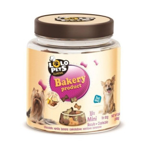 Lolo Pets Ciastka Dla Psa Kostki Mini Mix Smaków w Słoiku 300 g