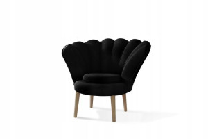 Fotel Vivien Vin_10 Czarny Velvet- Eltap