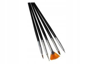 Pędzelki Do Manicure + Do Stylizacji Zestaw 5szt
