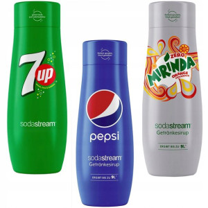 3x Syrop Koncentrat Sodastream 7up Mirinda Pepsi