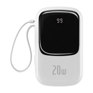 Powerbank Baseus Qpow 20000mah, Ip, Usb, Usb-c, 20w Z Kablem Lightning