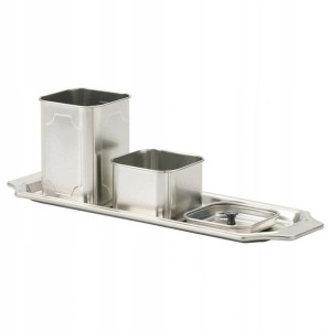 IKEA ANILINARE Organizer na biurko metal SREBRNY