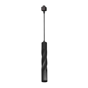 Track Light Pendant Twisted Black 3w Led
