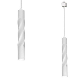 Track Light Pendant Twisted White 3w Led