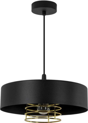 Industrialna lampa metalowa S663-Korva - czarny+złoty