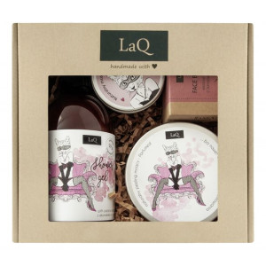 LaQ "Kocica" Zestaw Prezentowy Dla Kobiet Żel Do Ciała 500 ml + Peeling + M