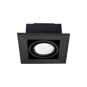 Lampa Podtynkowa Blocco Czarna 1x7w Gu10 Led
