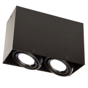 Lampa Sufitowa Blocco Czarna 2x7w Gu10 Led