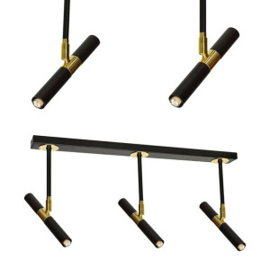 Lampa sufitowa MONZA BLACK / GOLD 3xG9