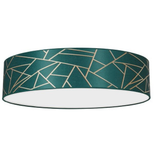 Lampa sufitowa ZIGGY GREEN Gold/Bottle green 3xE27 ?60cm