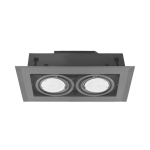 Lampa Podtynkowa Blocco Szara 2x7w Gu10 Led