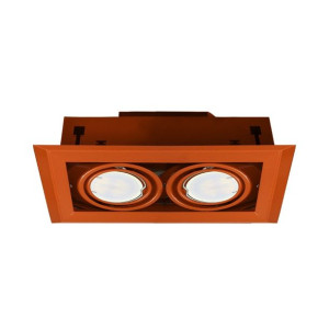 Lampa Podtynkowa Blocco Pomarańczowy 2x7w Gu10 Led
