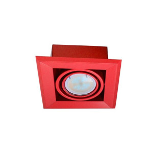 Lampa Podtynkowa Blocco Czerwony 1x7w Gu10 Led