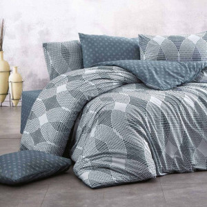 Pościel bawełniana ZENON INDIGO/160x200 COTTONLOVE EXCLUSIVE