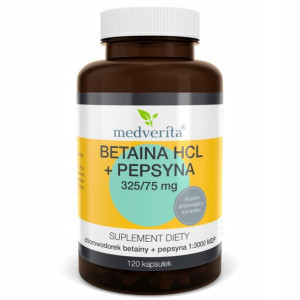 Betaina + Pepsyna 120 kapsułek MEDVERITA