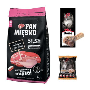 Pakiet Pan Mięsko Karma Sucha Dla Szczeniąt I Młodych Psów Cielęcina Z Prze