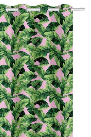 Zasłony Planta 140x230 Liście Kółka Przelotki