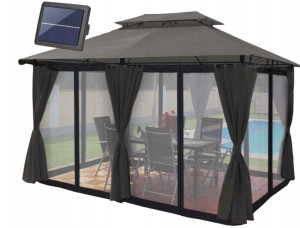 Pawilon Ogrodowy Namiot Altana 3x4m Moskitiera Led