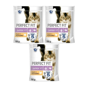 PERFECT FIT Junior Sucha Karma Kurczak 3x 750g