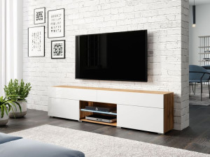 SZAFKA RTV z oświetleniem LED stolik pod telewizor Carrera 180 cm