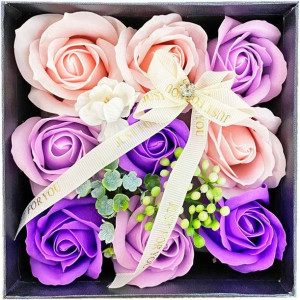 Flower box mydlany bukiet pachnący zestaw różyczki
