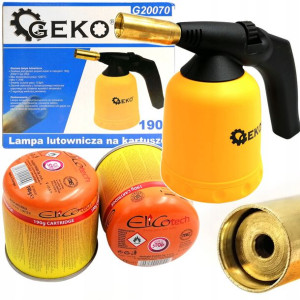 Palnik Do Lutowania Lampa Gazowa 190g 2x Kartusz