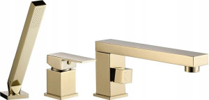 Bateria Wannowa Glen Gold Słuchawka 3 otworowa