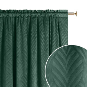 Zasłona Welurowa Leafly 140x250 Taśma C.zieleń