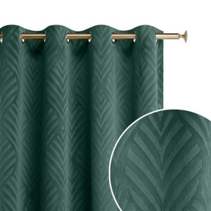 Zasłona Welurowa Leafly 140x200 Przelotki C.zieleń
