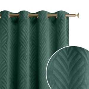 Zasłona Welurowa Leafly 140x210 Przelotki C.zieleń