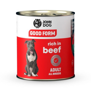 JOHN DOG GOOD FORM Beef Adult Wołowina 800g MOKRA KARMA