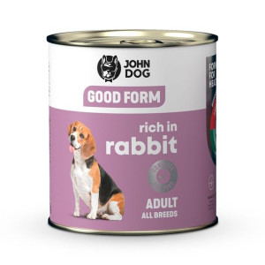 JOHN DOG GOOD FORM Rabbit Adult Królik 800g MOKRA KARMA