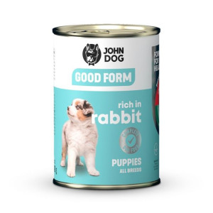 JOHN DOG GOOD FORM Rabbit Puppies Królik 400g MOKRA KARMA